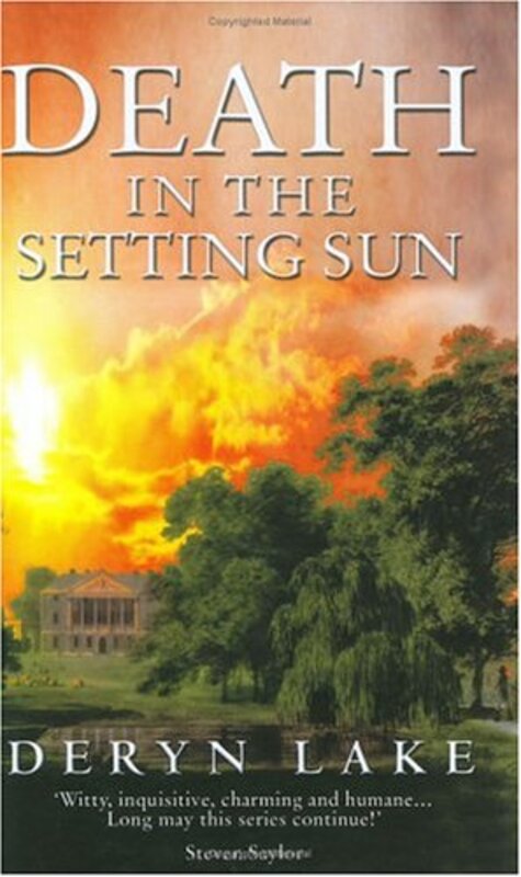 Book cover for "Death in the Setting Sun" by Deryn Lake