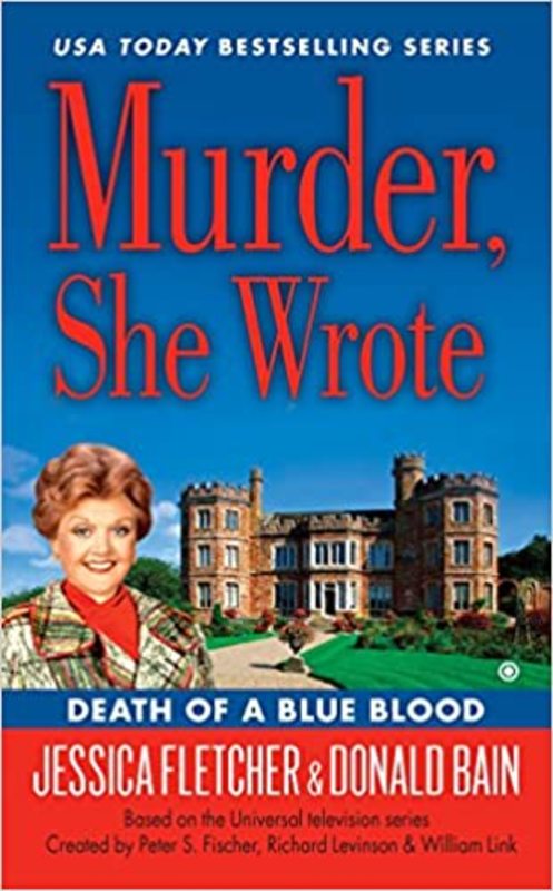 Book cover for "Death of a Blue Blood" by Jessica Fletcher