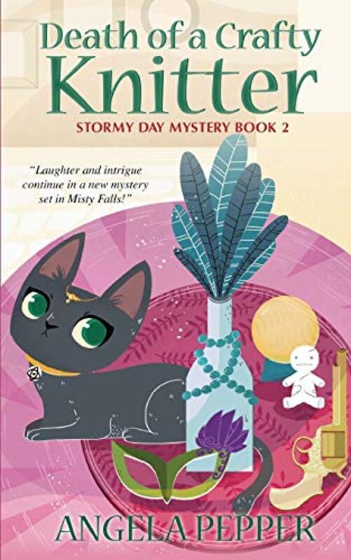 Book cover for "Death of a Crafty Knitter" by Angela Pepper