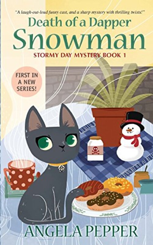 Book cover for "Death of a Dapper Snowman" by Angela Pepper