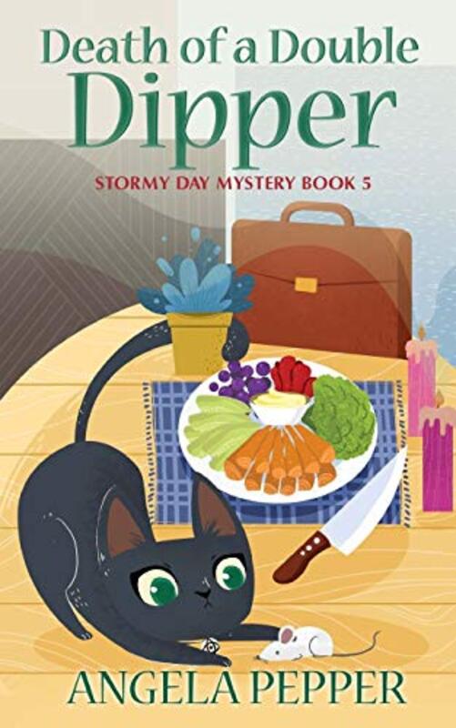 Book cover for "Death of a Double Dipper" by Angela Pepper