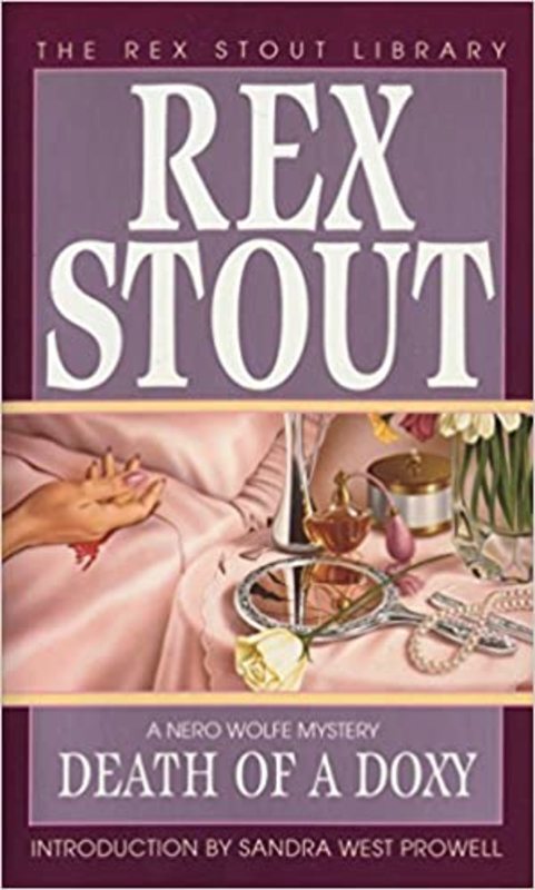 Book cover for "Death of a Doxy" by Rex Stout