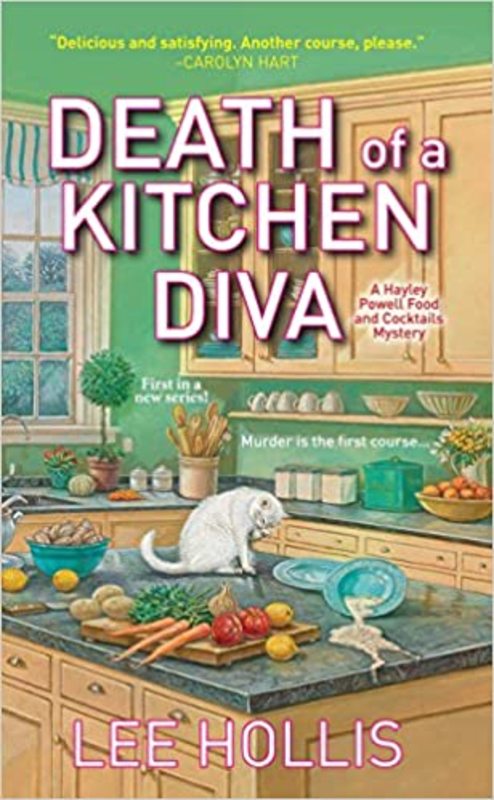 Book cover for "Death of a Kitchen Diva" by Lee Hollis
