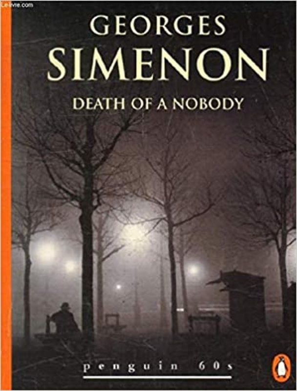 Book cover for "Death of a Nobody" by Georges Simenon