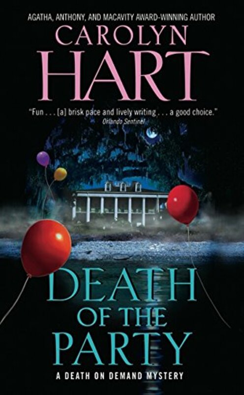 Book cover for "Death of the Party" by Carolyn Hart