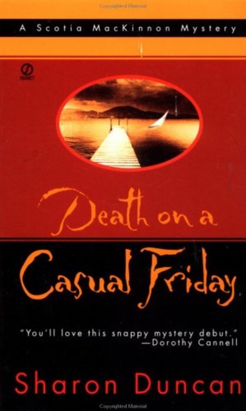 Book cover for "Death on a Casual Friday" by Sharon Duncan