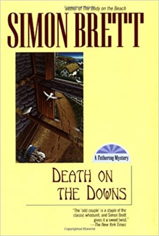 Book cover for "Death on the Downs" by Simon Brett