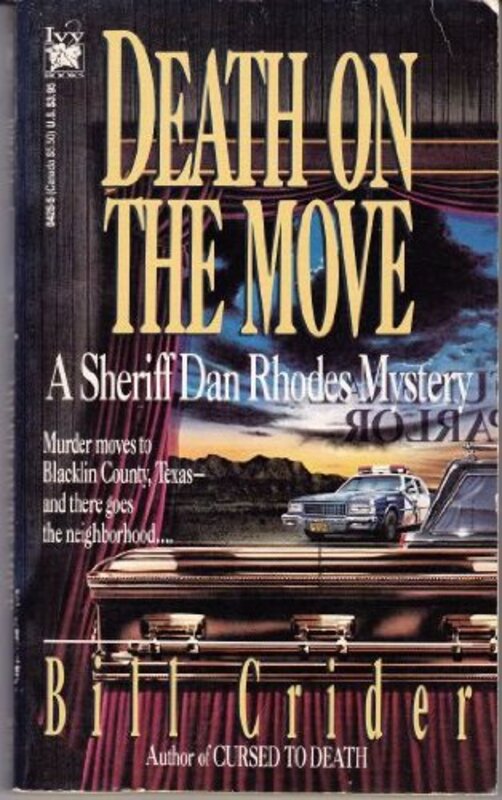 Book cover for "Death on the Move" by Bill Crider