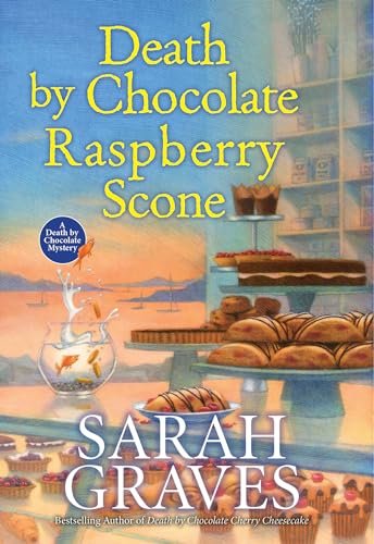 Book cover for "Death by Chocolate Raspberry Scone" by Sarah Graves