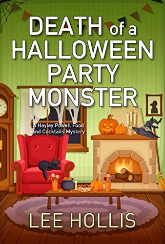 Book cover for "Death of a Halloween Party Monster" by Lee Hollis