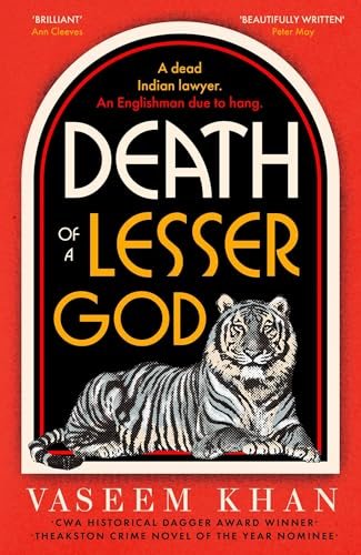 Book cover for "Death of a Lesser God" by Vaseem Khan