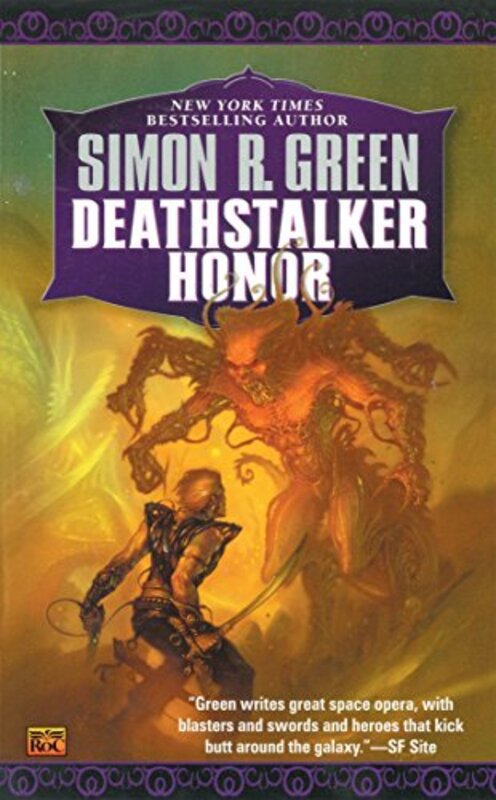 Book cover for "Deathstalker Honor" by Simon R Green