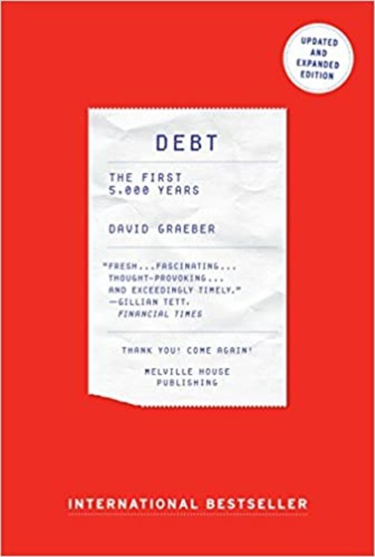 Book cover for "Debt" by David Graeber