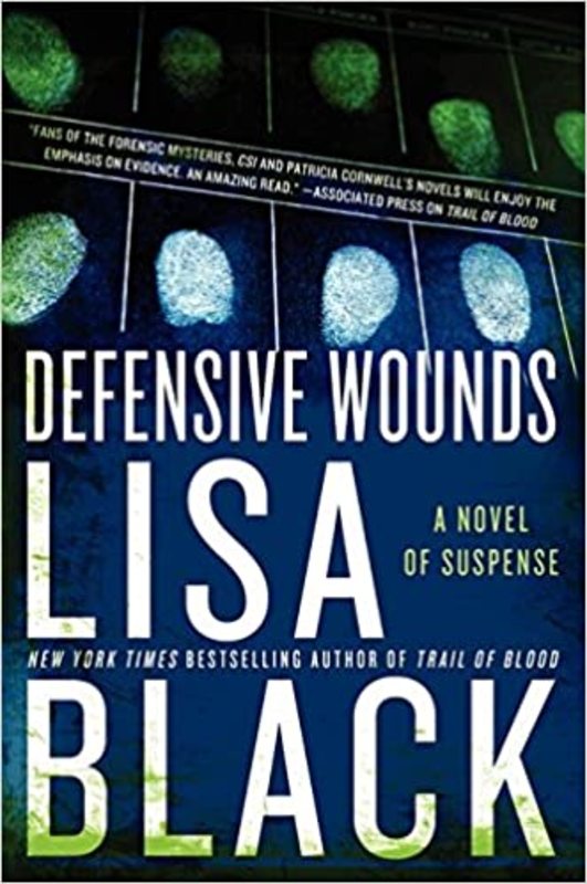 Book cover for "Defensive Wounds" by Lisa Black