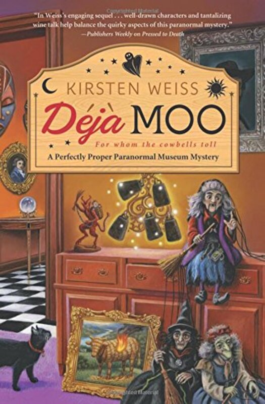 Book cover for "Deja Moo" by Kirsten Weiss