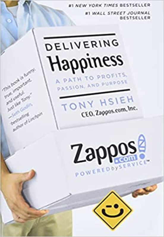 Book cover for "Delivering Happiness"