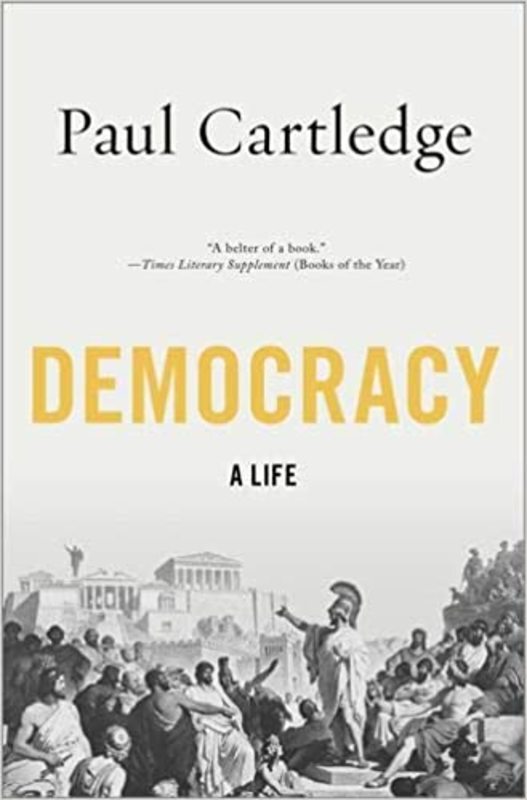 Book cover for "Democracy" by Paul Cartledge