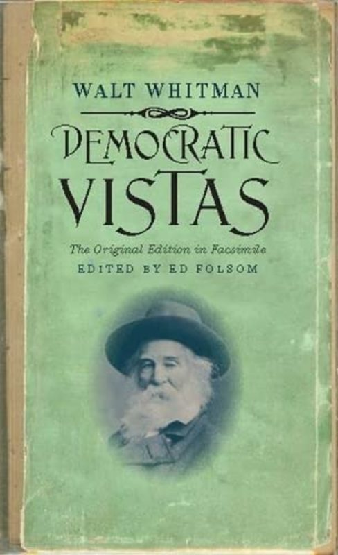 Book cover for "Democratic Vistas" by Walt Whitman