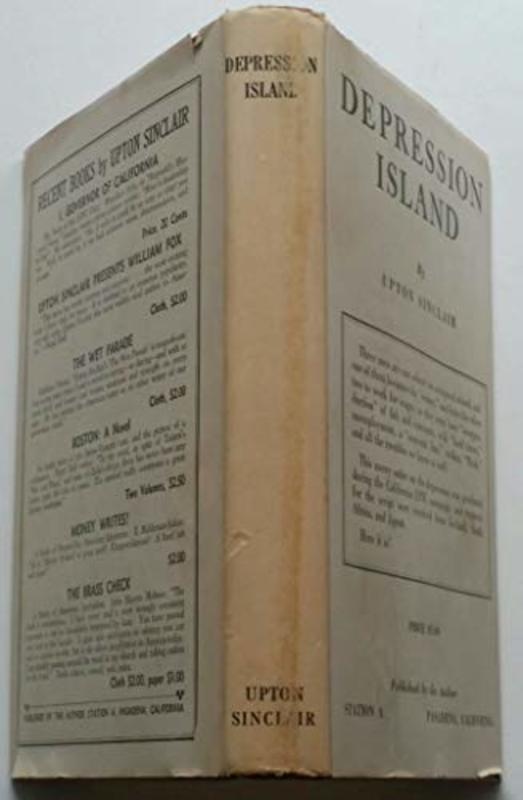 Book cover for "Depression Island," by Upton Sinclair