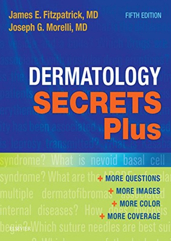 Book cover for "Dermatology Secrets Plus" by James E. Fitzpatrick