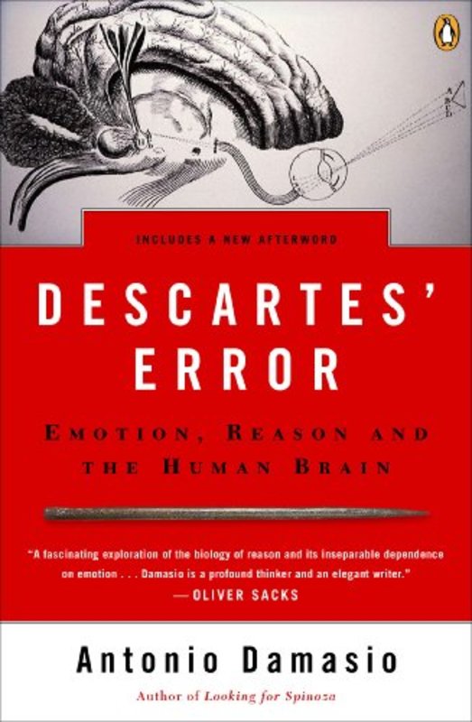Book cover for "Descartes' Error" by Antonio R. Damasio