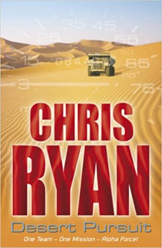 Book cover for "Desert Pursuit" by Chris Ryan