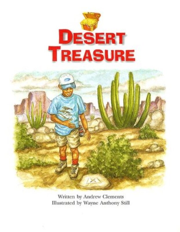 Book cover for "Desert Treasure" by Andrew Clements