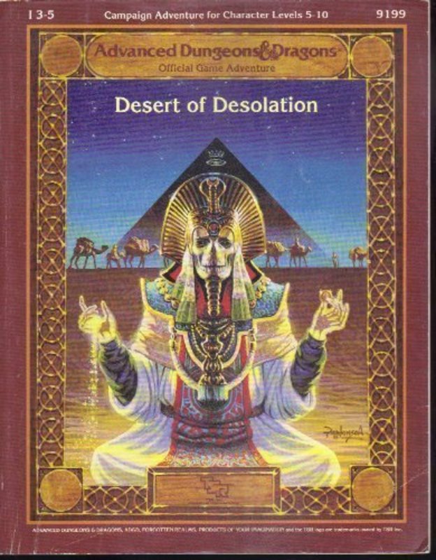 Book cover for "Desert of Desolation" by Tracy Hickman