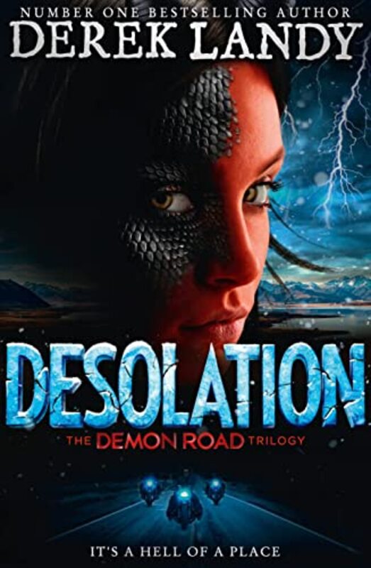 Book cover for "Desolation" by Derek Landy
