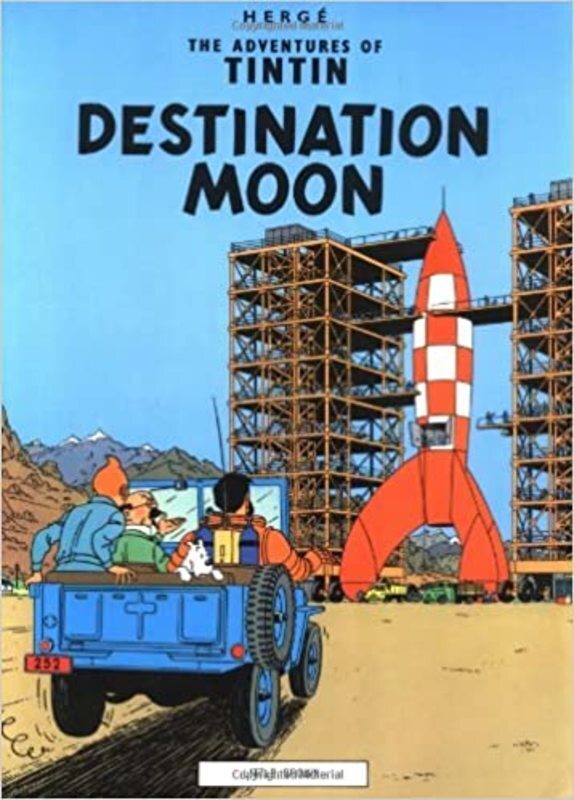 Book cover for "Destination Moon" by Hergé