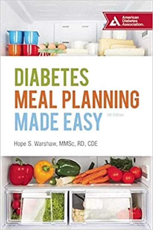 Book cover for "Diabetes Meal Planning Made Easy" by Hope S. Warshaw R.D.