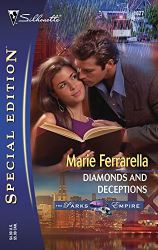 Book cover for "Diamonds and Deceptions" by Marie Ferrarella