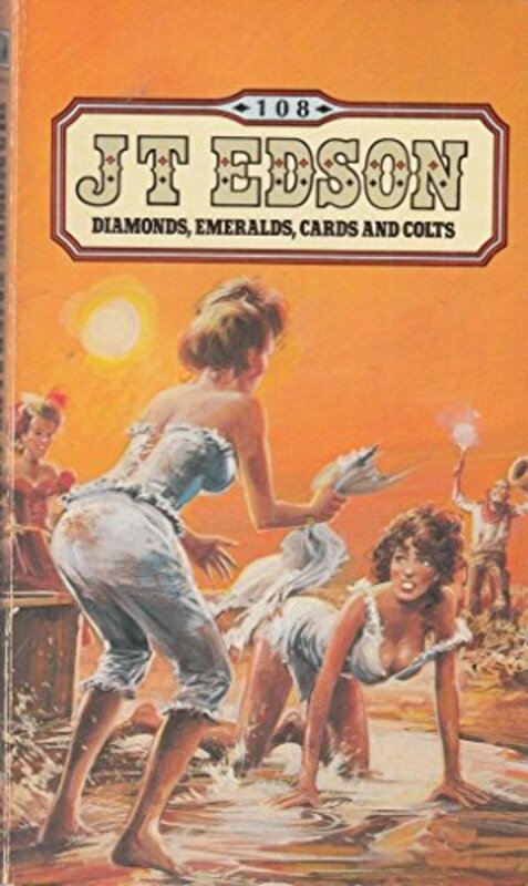 Book cover for "Diamonds, Emeralds, Cards And Colts" by JT Edson