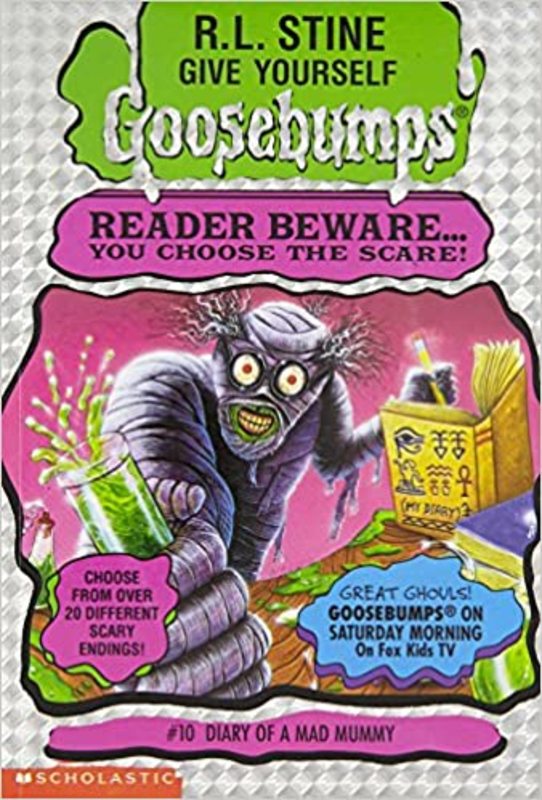 Book cover for "Diary of a Mad Mummy" by R.L. Stine