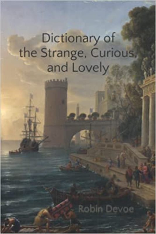 Book cover for "Dictionary of the Strange, Curious & Lovely" by Robin Devoe