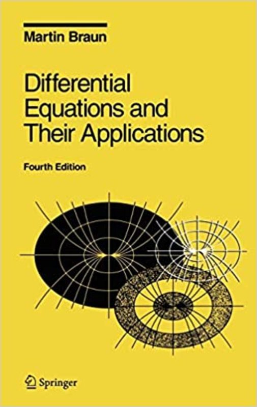 Book cover for "Differential Equations and Their Applications" by Martin Braun