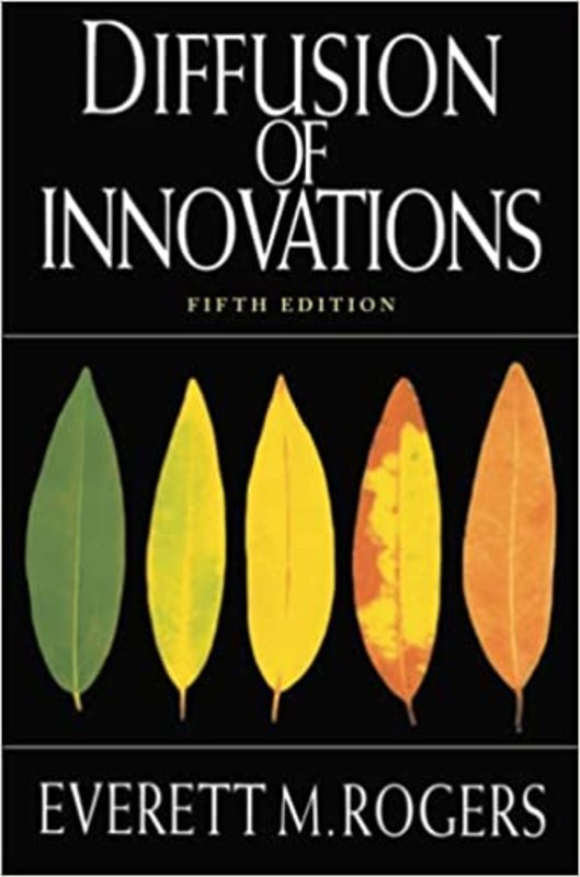 Book cover for "Diffusion of Innovations" by Everett M. Rogers