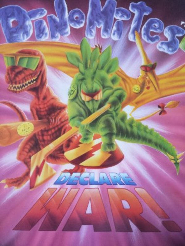 Book cover for "Dino Mites Declare War" by Thomas L Tedrow