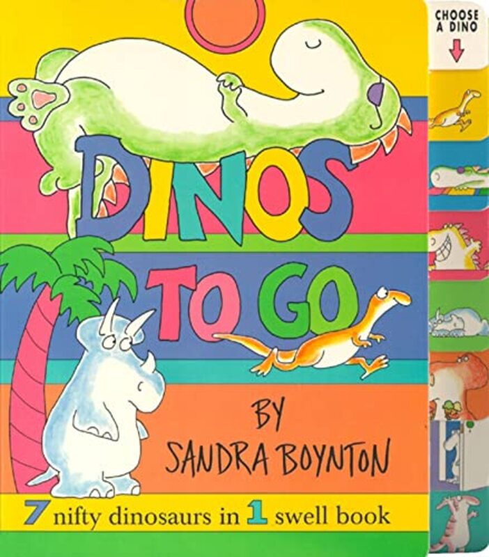 Book cover for "Dinos To Go" by Sandra Boynton