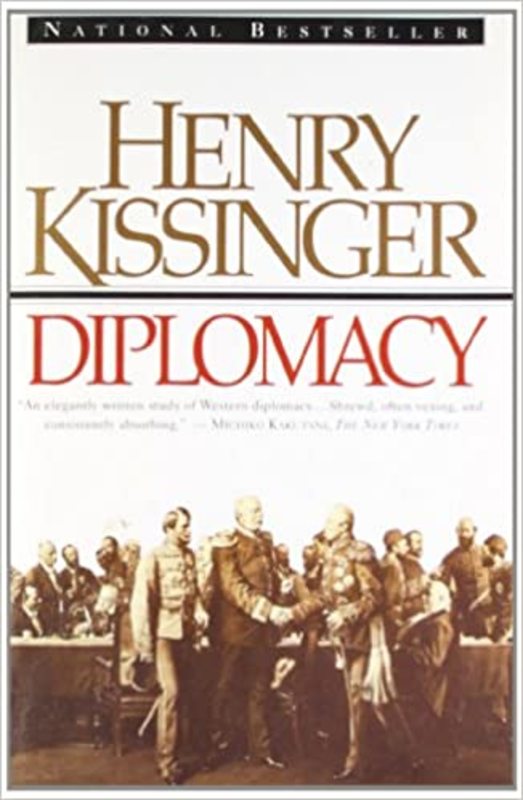 Book cover for "Diplomacy" by Henry Kissinger