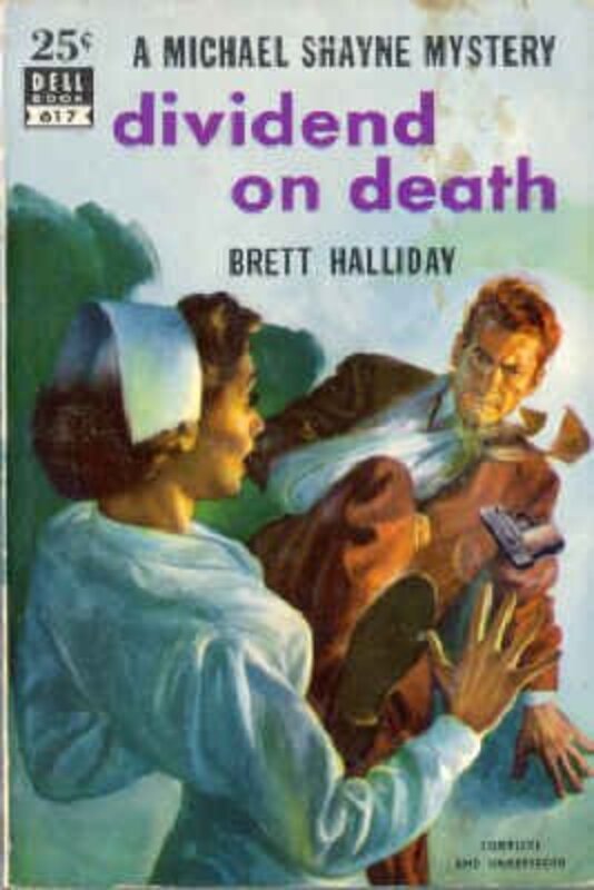 Book cover for "Dividend on Death" by Brett Halliday