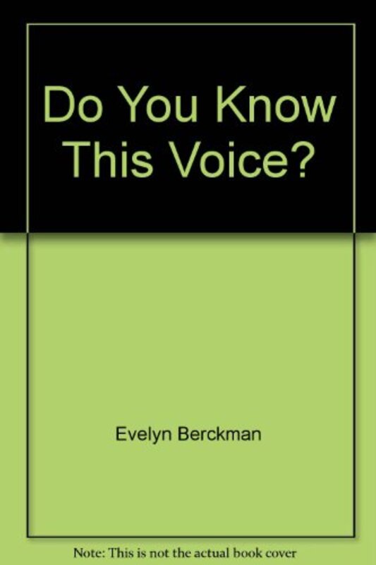 Book cover for "Do You Know This Voice?" by Evelyn Berckman