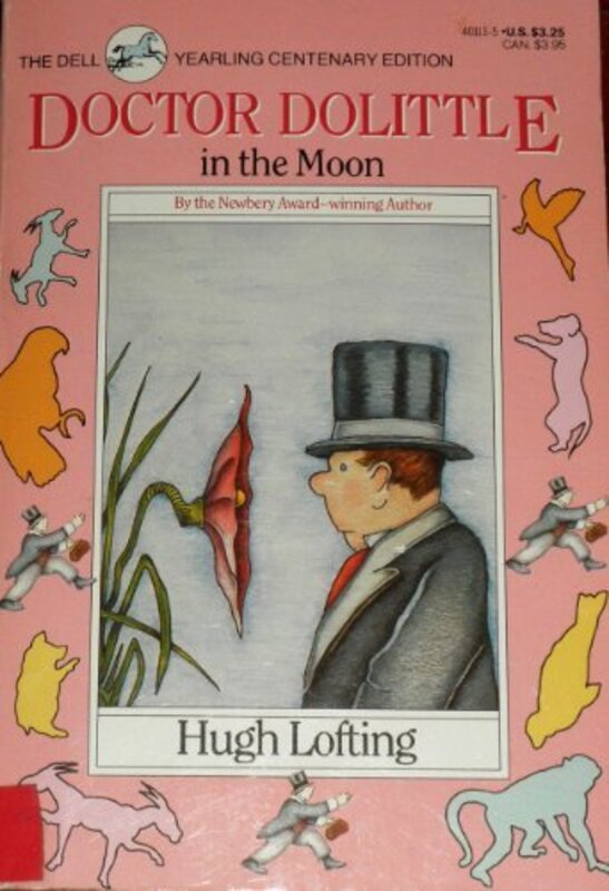 Book cover for "Doctor Dolittle in the Moon" by Hugh Lofting