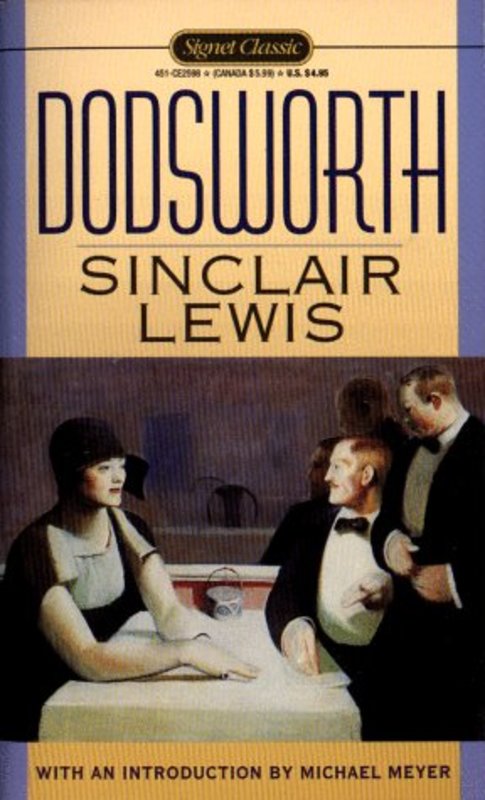 Book cover for "Dodsworth" by Sinclair Lewis