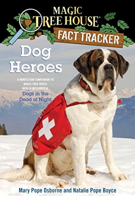 Book cover for "Dog Heroes" by Mary Pope Osborne