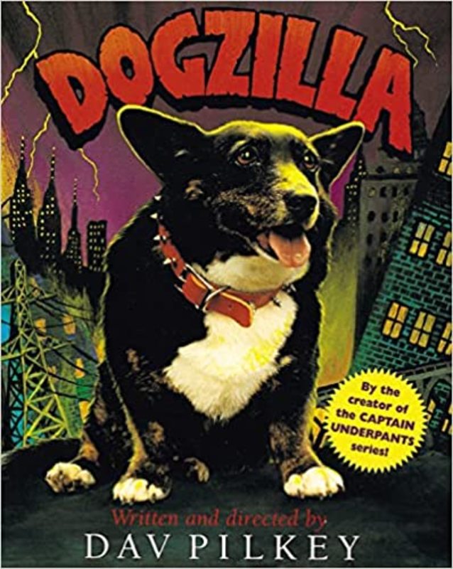 Book cover for "Dogzilla" by Dav Pilkey