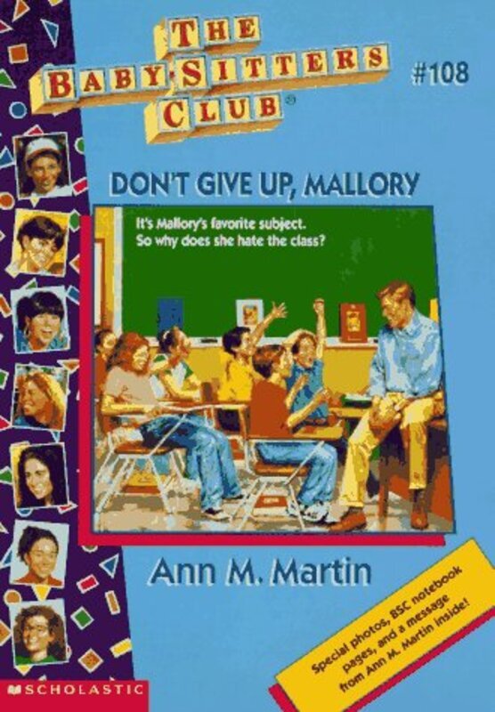 Book cover for "Don't Give Up, Mallory" by Ann M Martin
