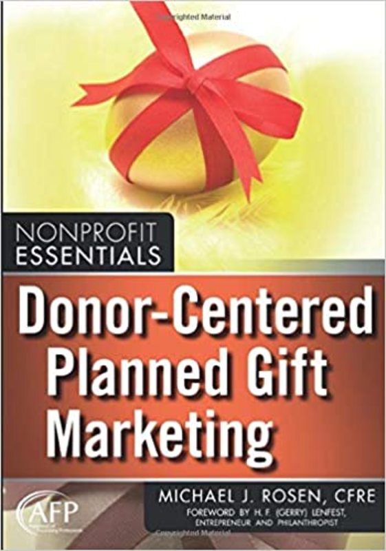 Book cover for "Donor-Centered Planned Gift Marketing" by Michael J. Rosen