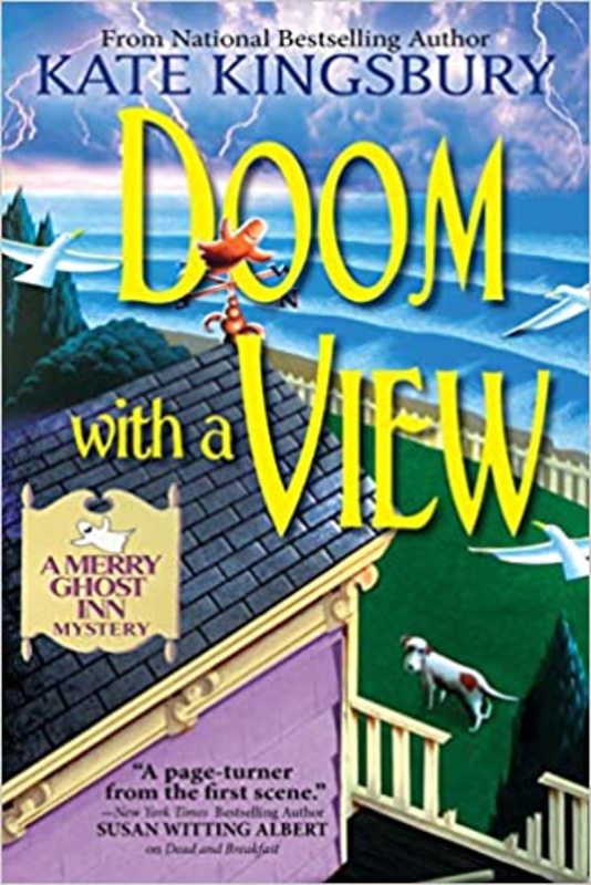 Book cover for "Doom with a View" by Kate Kingsbury