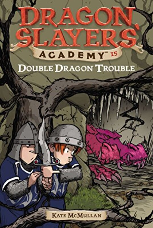 Book cover for "Double Dragon Trouble" by Kate McMullan
